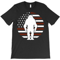 Bigfoot T Shirtbigfoot American Flag Flag 4th Of July T Shirt T-shirt | Artistshot