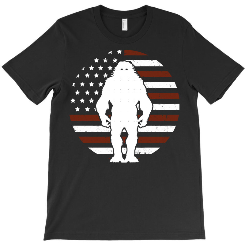 Bigfoot T Shirtbigfoot American Flag Flag 4th Of July T Shirt T-shirt | Artistshot