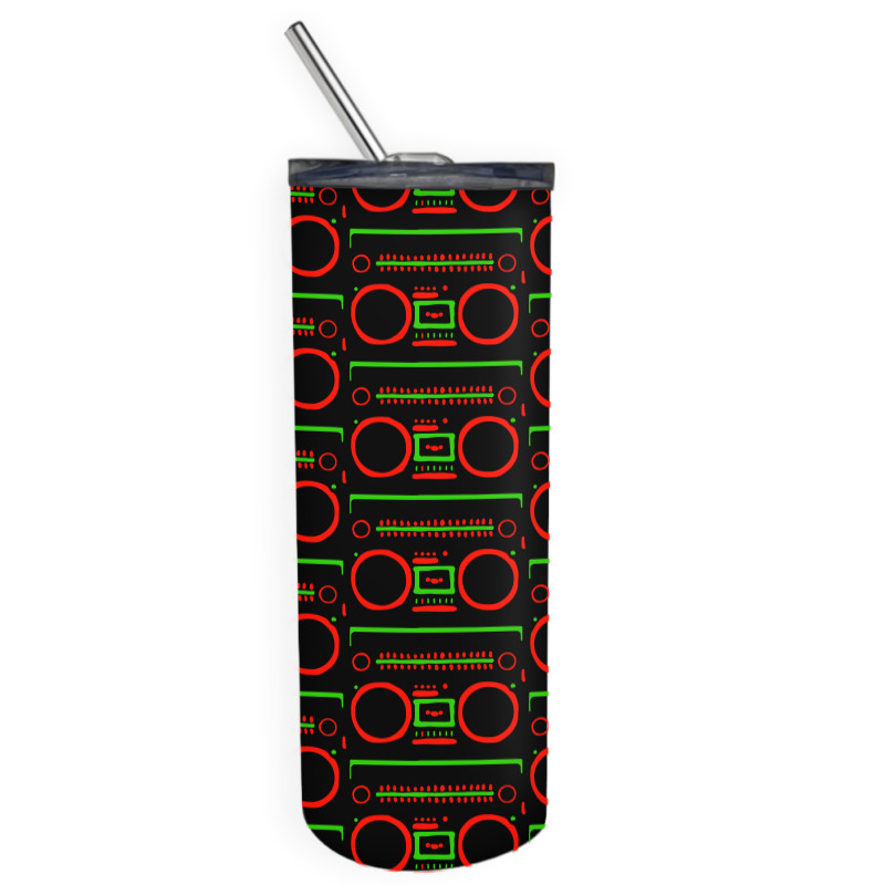 Tribe Boombox Skinny Tumbler | Artistshot