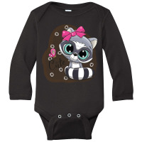 Cartoon Cat Cute Girl Long Sleeve Baby Bodysuit | Artistshot