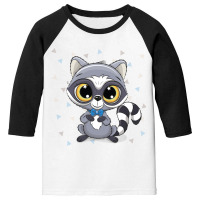 Cartoon Cat Cute Funny Youth 3/4 Sleeve | Artistshot