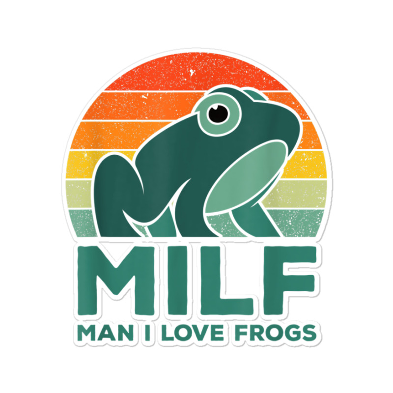 Cute Frog Stuff I Heart Milf Man I Love Frogs Painting Sticker By  Frederickdesign - Artistshot