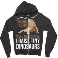 Bearded Dragon Gift Men Women Funny I Raise Tiny Dinosaurs Design Char Zipper Hoodie | Artistshot