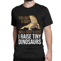 Bearded Dragon Gift Men Women Funny I Raise Tiny Dinosaurs Design Char Classic T-shirt | Artistshot