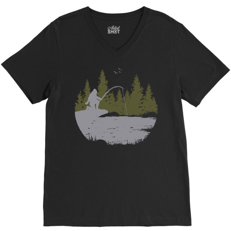 Bigfoot T Shirtbigfoot Fishing Gifts T Shirt V-neck Tee | Artistshot