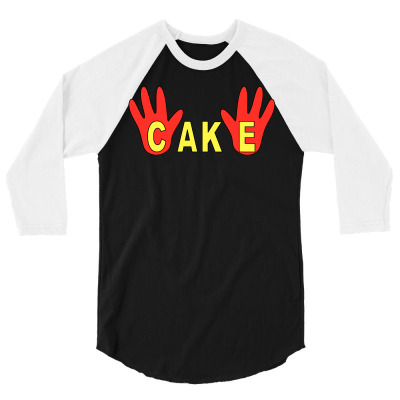 Burgers Cake Finger 3/4 Sleeve Shirt Designed By Garnisflok