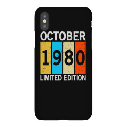 Vintage October 1980 Limited Edition | Funny Birthday iPhoneX Case | Artistshot