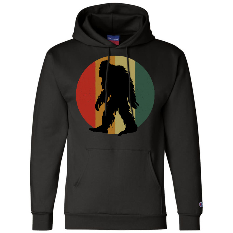 Bigfoot T Shirtbigfoot Retro Sunset T Shirt Champion Hoodie | Artistshot