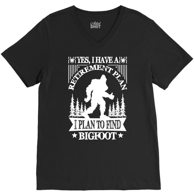 Bigfoot T Shirtbigfoot Sasquatch Retirement T Shirt V-neck Tee | Artistshot