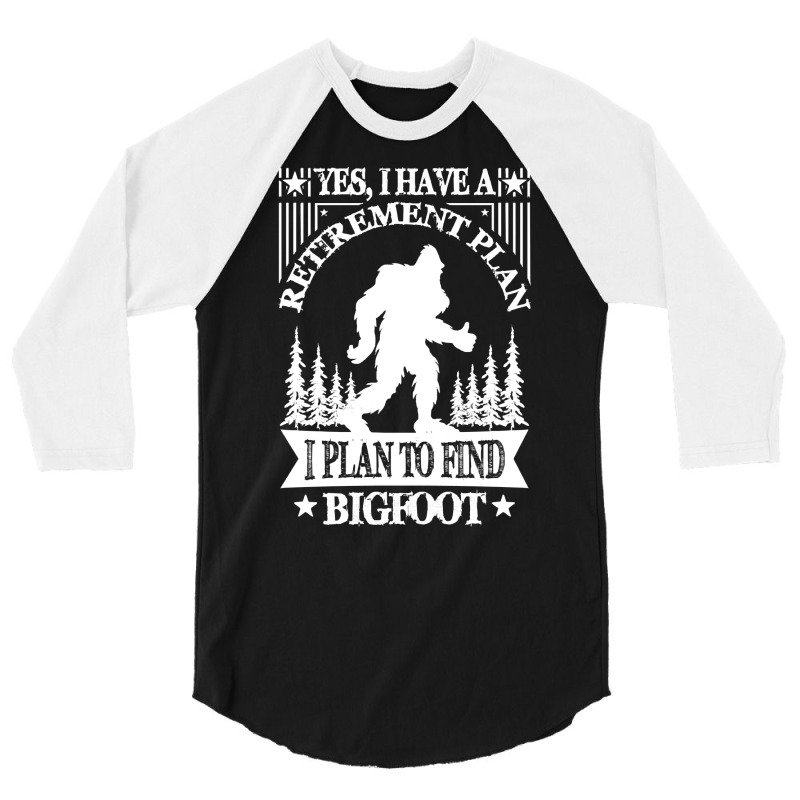 Bigfoot T Shirtbigfoot Sasquatch Retirement T Shirt 3/4 Sleeve Shirt | Artistshot