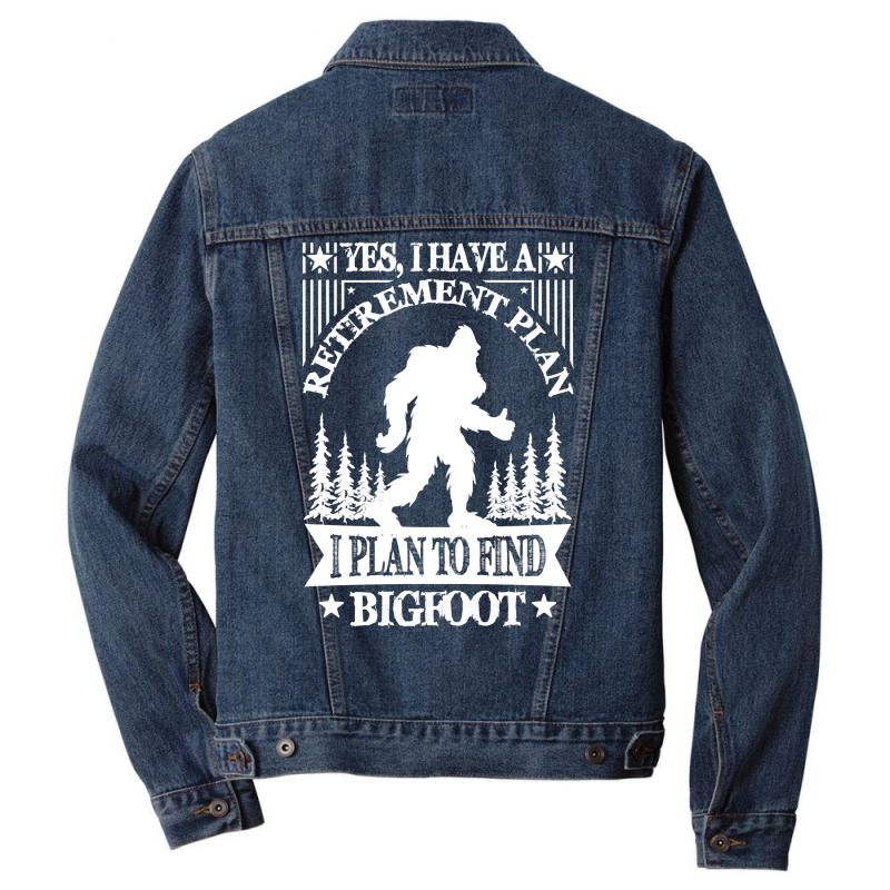 Bigfoot T Shirtbigfoot Sasquatch Retirement T Shirt Men Denim Jacket | Artistshot