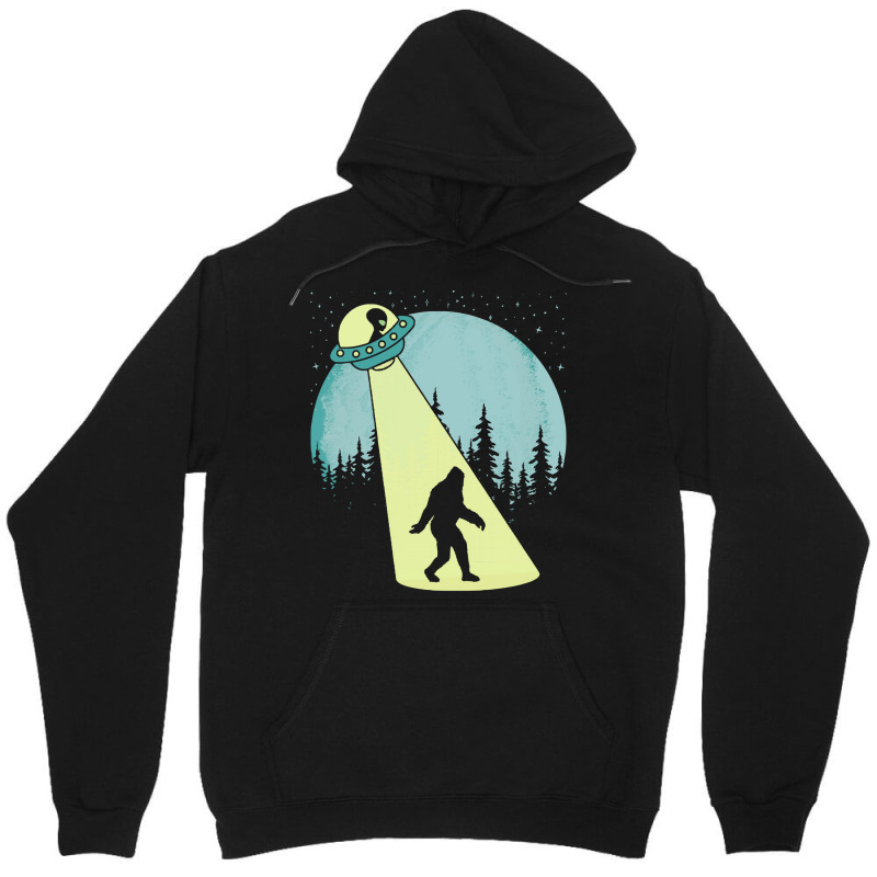 Bigfoot T Shirtbigfoot Ufo Abduction Full Moon T Shirt Unisex Hoodie | Artistshot