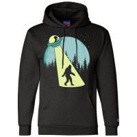 Bigfoot T Shirtbigfoot Ufo Abduction Full Moon T Shirt Champion Hoodie | Artistshot