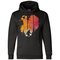 Bigfoot T Shirtbigfoot Ufo Abduction Silhouette T Shirt Champion Hoodie | Artistshot