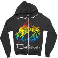 Dragon Believer Imagine This Gift For Dragon Fans Animations Character Zipper Hoodie | Artistshot