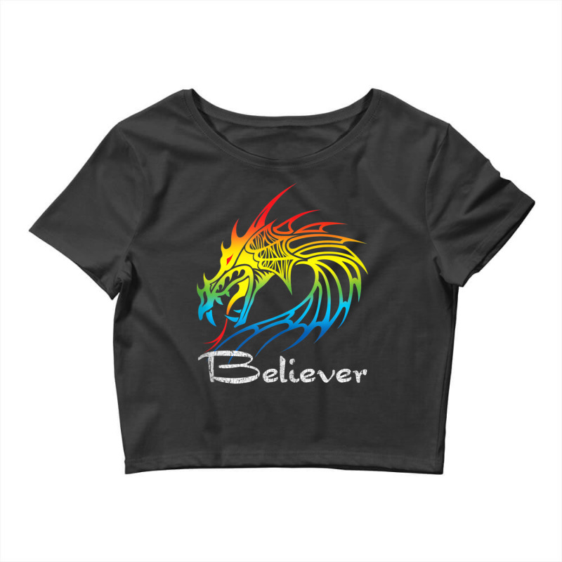 Dragon Believer Imagine This Gift For Dragon Fans Animations Character Crop Top by HailieDesign | Artistshot