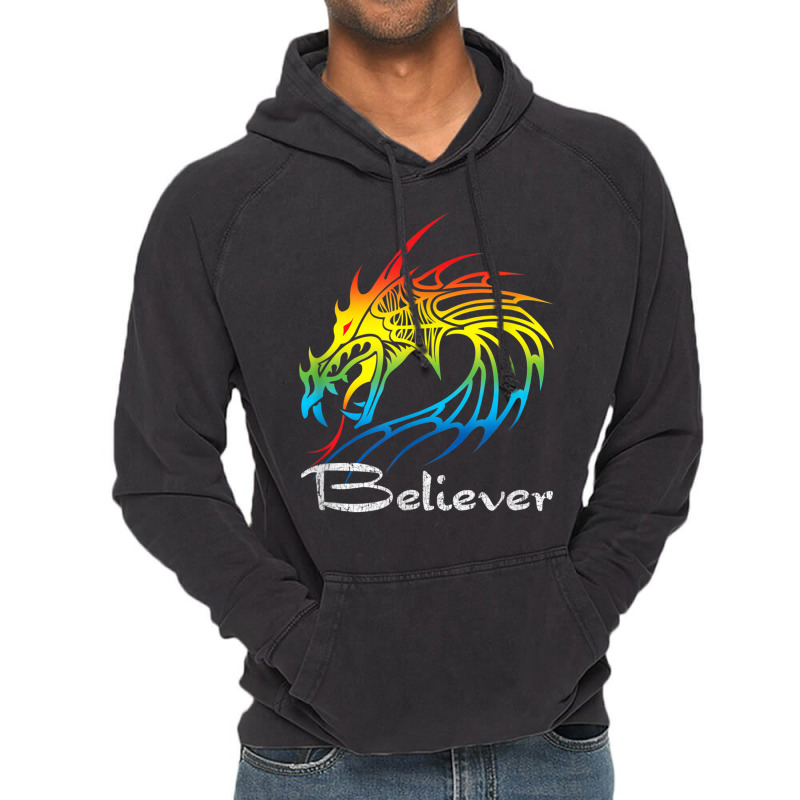 Dragon Believer Imagine This Gift For Dragon Fans Characters Cartoon G Vintage Hoodie by HailieDesign | Artistshot