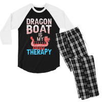 Dragon Boat Racing Festival Paddle Chinese Boating Art Character Men's 3/4 Sleeve Pajama Set | Artistshot