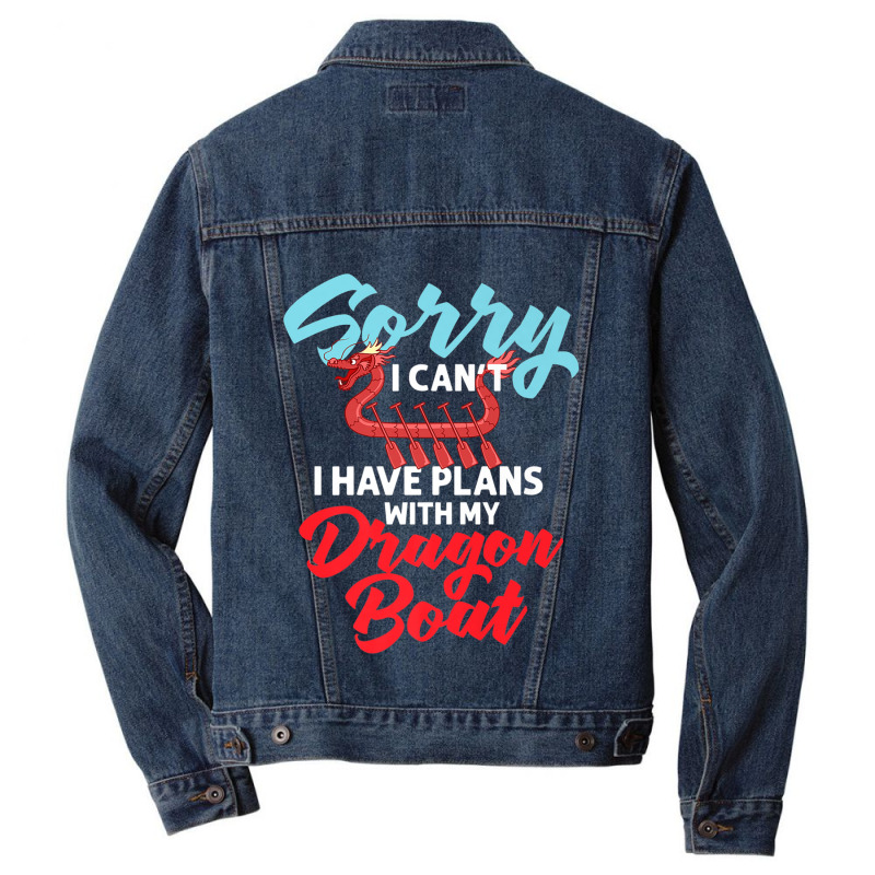 Dragon Boat Racing Festival Paddle Chinese Boating Characters Video Ga Men Denim Jacket by HailieDesign | Artistshot