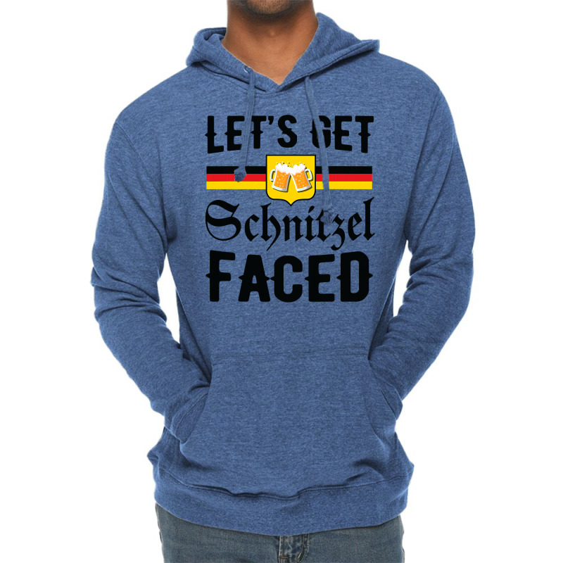 Let S Get Schnitzel Faced Beer Funny Oktoberfest 2021 German T Shirt Lightweight Hoodie by DianneHenderson91 | Artistshot