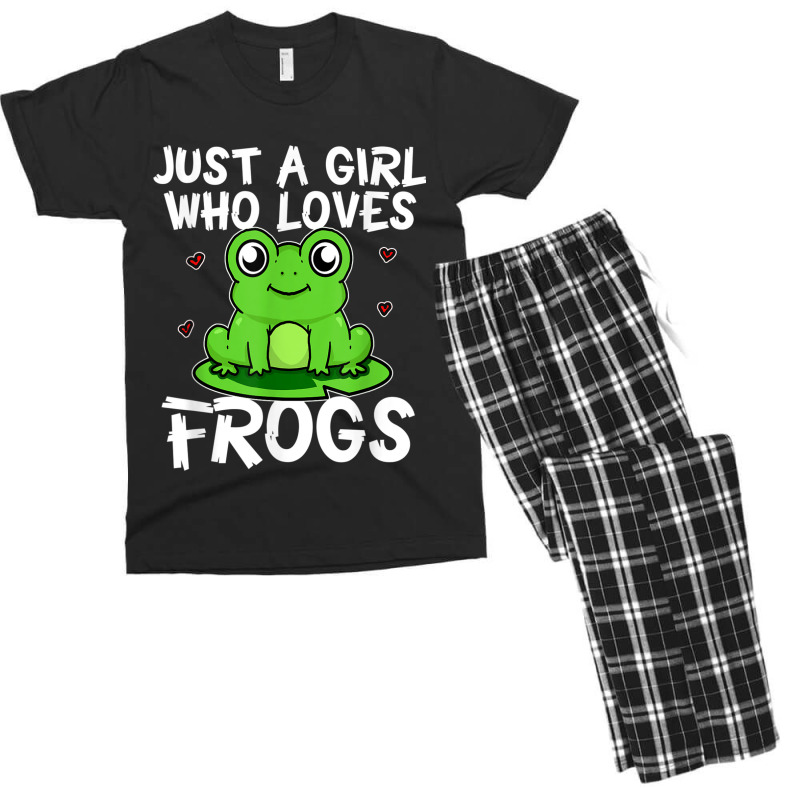 Just A Girl Who Loves Frogs Cute Green Frog Costume My Favorite People Men's T-shirt Pajama Set | Artistshot