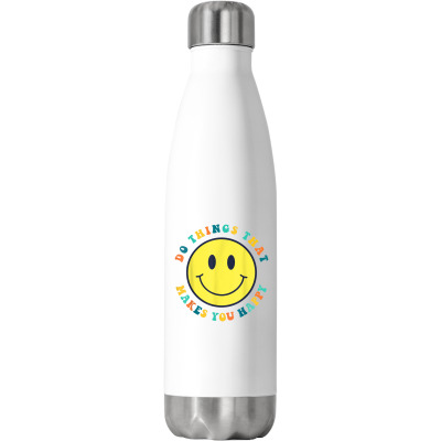 Smiley Face Self Care Water Bottle