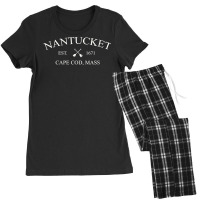 Womens Classic Nantucket Island Cape Cod Product V Neck T Shirt Women's Pajamas Set | Artistshot