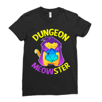 Dungeon Meowster Shirt Cat Dm Role Player Rpg Tabletop Gamer Gifts Wom Ladies Fitted T-shirt | Artistshot