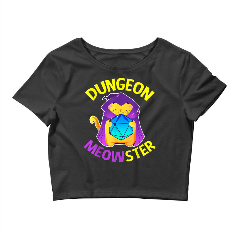 Dungeon Meowster Shirt Cat Dm Role Player Rpg Tabletop Gamer Gifts Wom Crop Top by HailieDesign | Artistshot