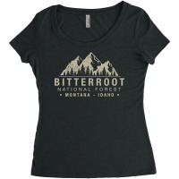 Bitterroot National Forest Montana Idaho Pullover Hoodie Women's Triblend Scoop T-shirt | Artistshot