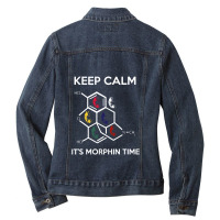 Keep Calm And Its Morphin Time Ladies Denim Jacket | Artistshot