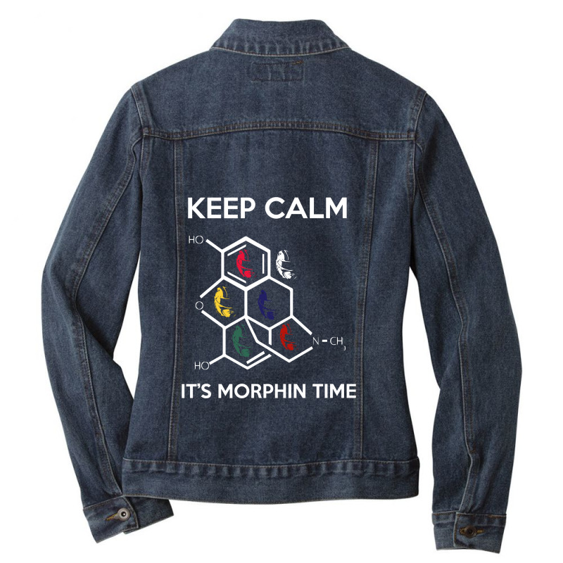 Keep Calm And Its Morphin Time Ladies Denim Jacket by ikatancinta | Artistshot