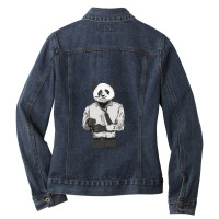 The Angry Panda Ladies Denim Jacket | Artistshot