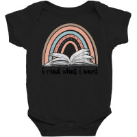 I Read What I Want Reading Vintage Retro Rainbow Book Lover T Shirt Baby Bodysuit | Artistshot