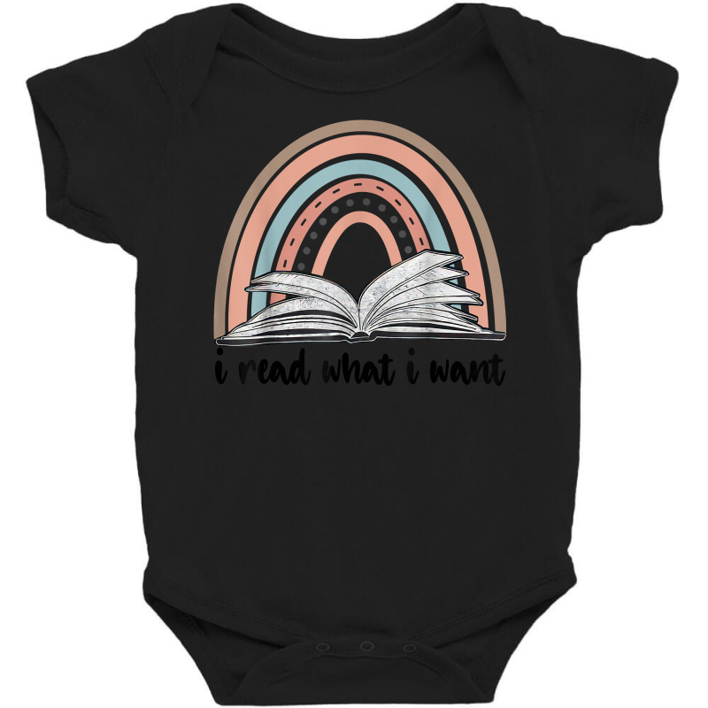 I Read What I Want Reading Vintage Retro Rainbow Book Lover T Shirt Baby Bodysuit by spakefnw | Artistshot