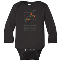 Hodl With Candlestick Chart Crypto Bitcoin Light Long Sleeve Baby Bodysuit | Artistshot