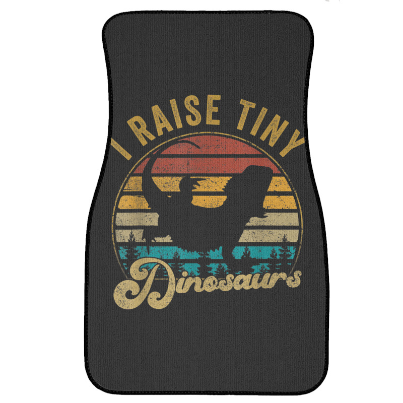 I Raise Tiny Dinosaur Funny Vintage Retro 70s Bearded Dragon Day Gift Front Car Mat | Artistshot