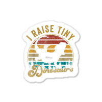 I Raise Tiny Dinosaur Funny Vintage Retro 70s Bearded Dragon Day Gift Sticker | Artistshot