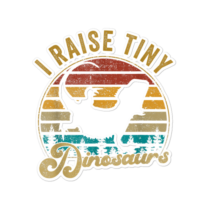 I Raise Tiny Dinosaur Funny Vintage Retro 70s Bearded Dragon Day Gift Sticker | Artistshot