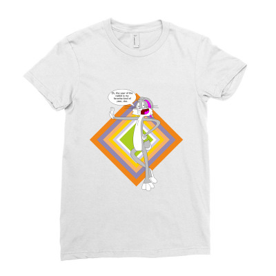 Bugs Bunny Ladies Fitted T-shirt Designed By Kentari01