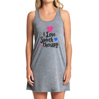 I Love Speech Therapy Shirt For Slp Language Pathologist 1 Tank Dress | Artistshot