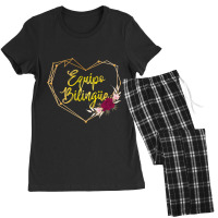 Equipo Bilingue Spanish Bilingual Team Squad Back To School Women's Pajamas Set | Artistshot