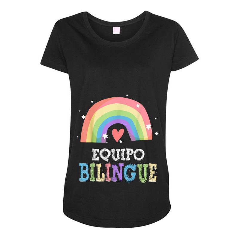 Equipo Bilingue Spanish Bilingual Team Squad Back To School Maternity Scoop Neck T-shirt by NathanielDesign | Artistshot