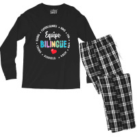 Equipo Bilingue Spanish Bilingual Team Squad Back To School Men's Long Sleeve Pajama Set | Artistshot