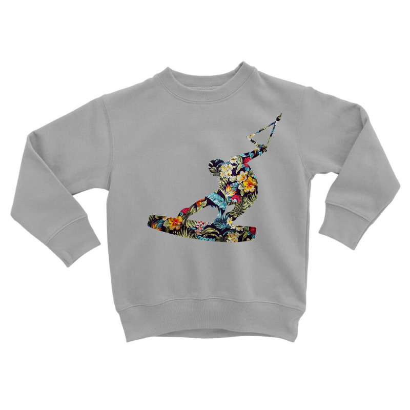 Wakeboard Usa Summertime Floral Wakeboarding T Shirt Toddler Sweatshirt | Artistshot