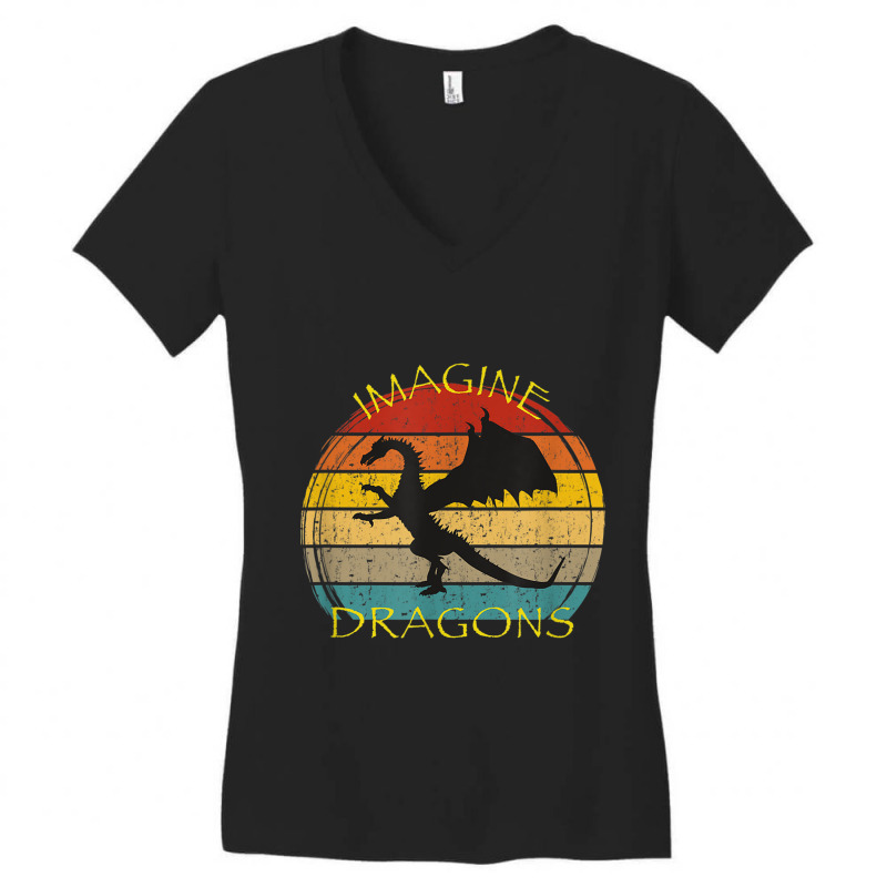 Imagine Magical And Mythical Fantasy Dragons Ii Lover Gifts Women's V-Neck T-Shirt by HailieDesign | Artistshot