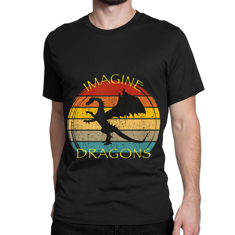 Imagine Magical And Mythical Fantasy Dragons Ii Lover Gifts Classic T-shirt by HailieDesign | Artistshot