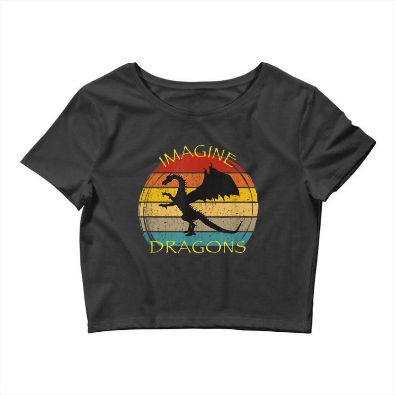 Imagine Magical And Mythical Fantasy Dragons Ii Lover Gifts Crop Top by HailieDesign | Artistshot