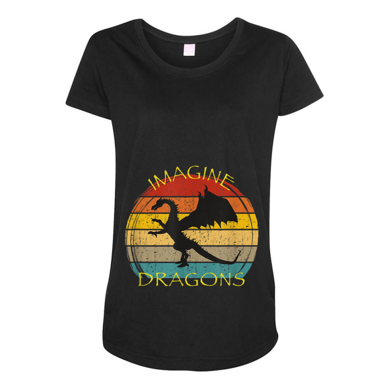 Imagine Magical And Mythical Fantasy Dragons Ii Lover Gifts Maternity Scoop Neck T-shirt by HailieDesign | Artistshot