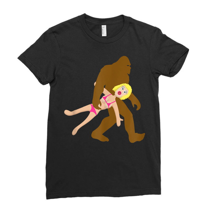 Cute Funny Sasquatch Gift  Bigfoot Blow Up Sex Doll Shirt T Shirt Ladies Fitted T-Shirt by kalerttjay | Artistshot